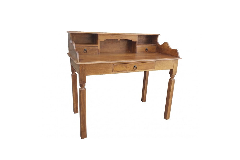 Design Sekretär HEMINGWAY L 115cm braun Mangoholz honey finish Schreibtisch