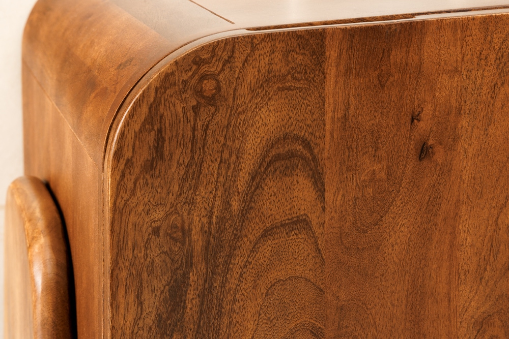 Massives TV-Board BRASIL 160cm braun Mangoholz drei Fächer Lowboard