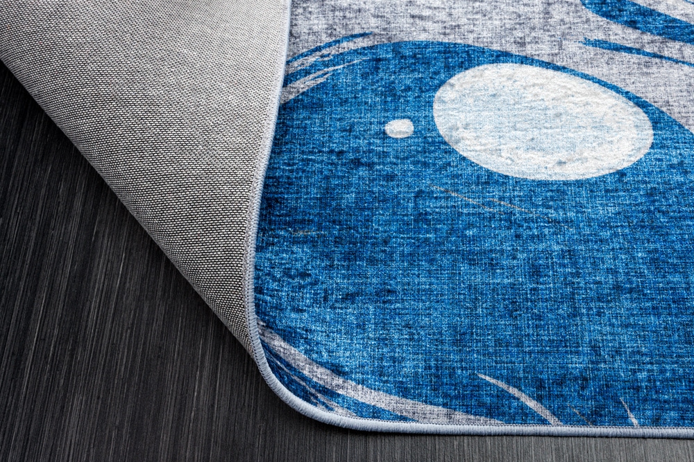 Moderner XXL Teppich ART RUGS 350x240cm grau blau weiß Flachgewebe Indoor