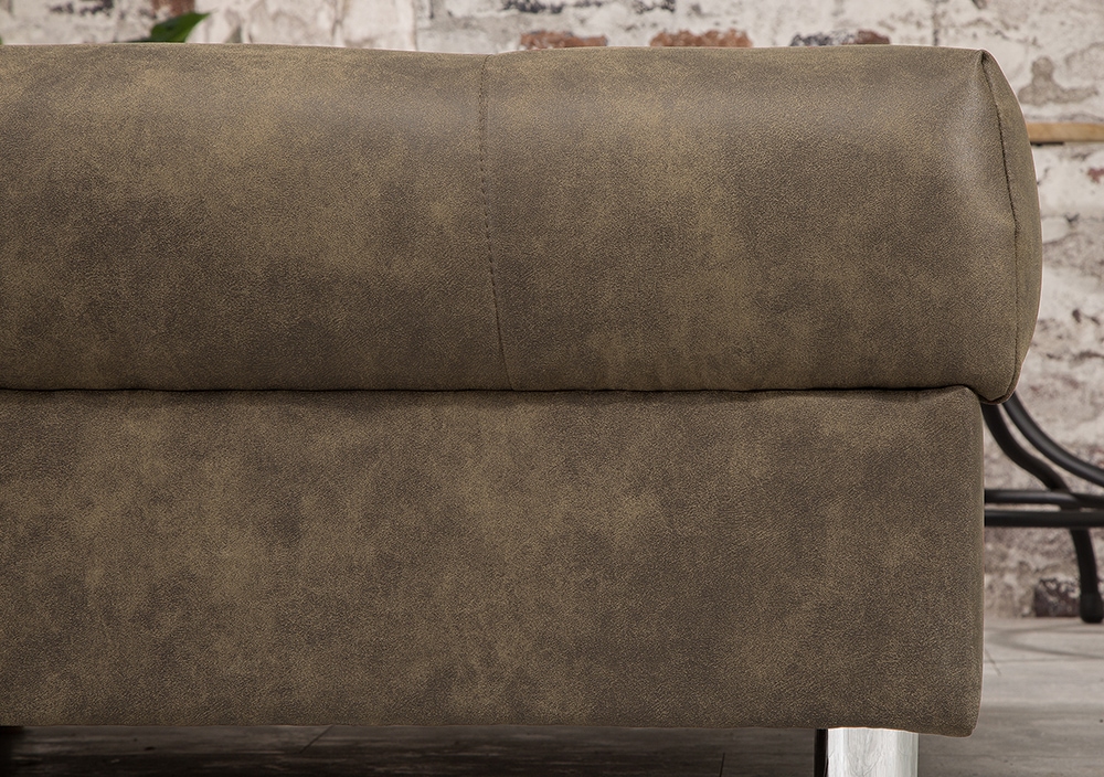 Moderne XXL Wohnlandschaft KENT 305cm taupe Federkern Bigsofa inkl. Hocker