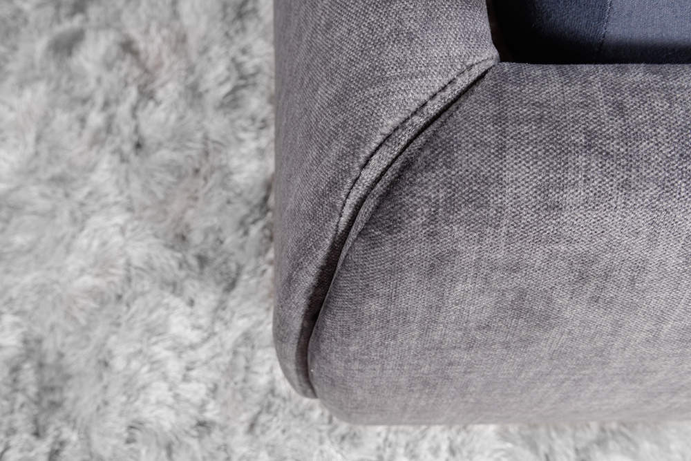 Design Bett MILANO 180x200cm grau Vogue Seiden Samtstoff