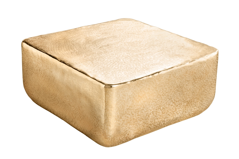 Design Couchtisch UNIT 70cm gold Metall Hammerschlag handmade