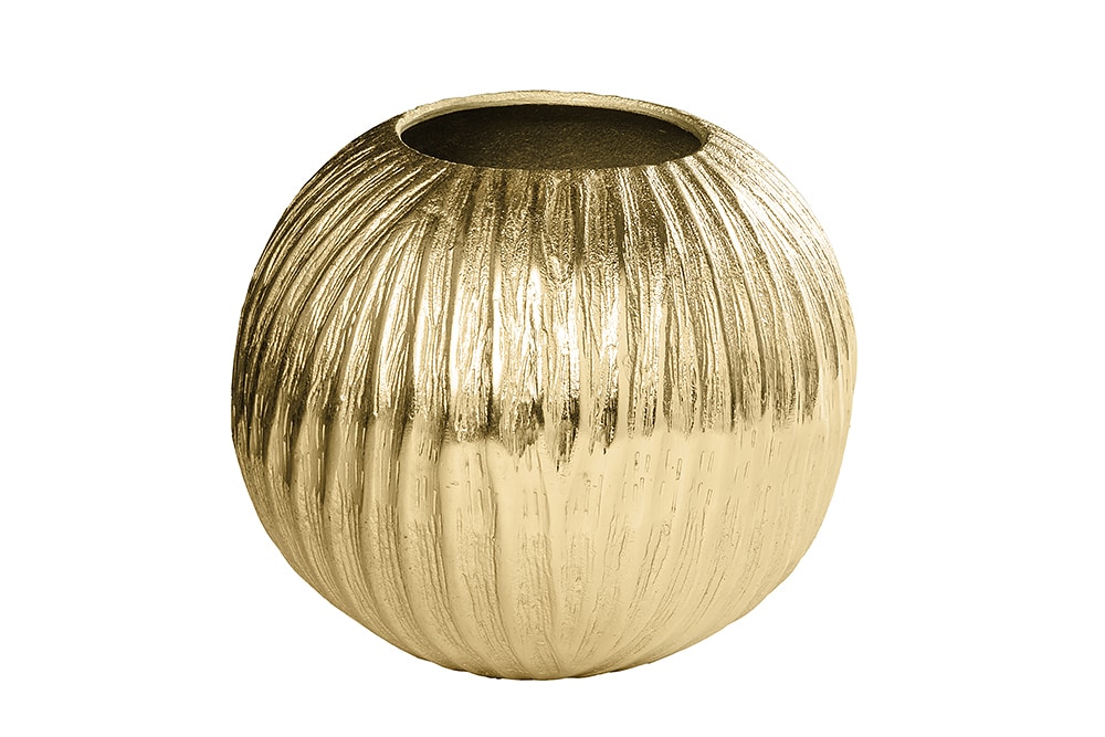 Handgefertigte Deko-Vase ELEGANCE 25cm gold antik Hammerschlag Design
