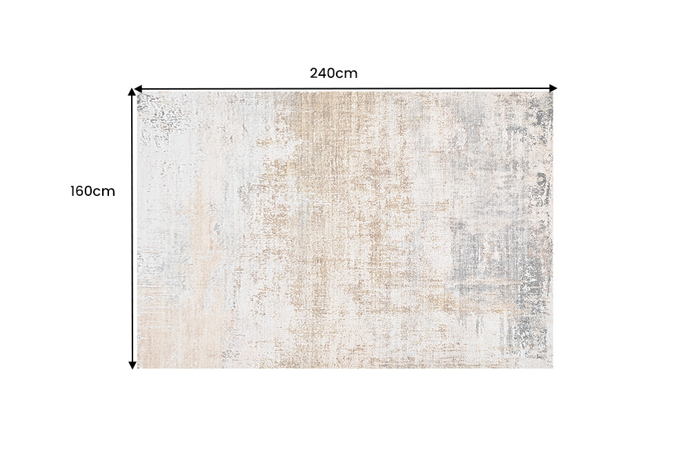 Kurzflor Teppich DESERT PATINA 240x160cm sand greige taupe Indoor