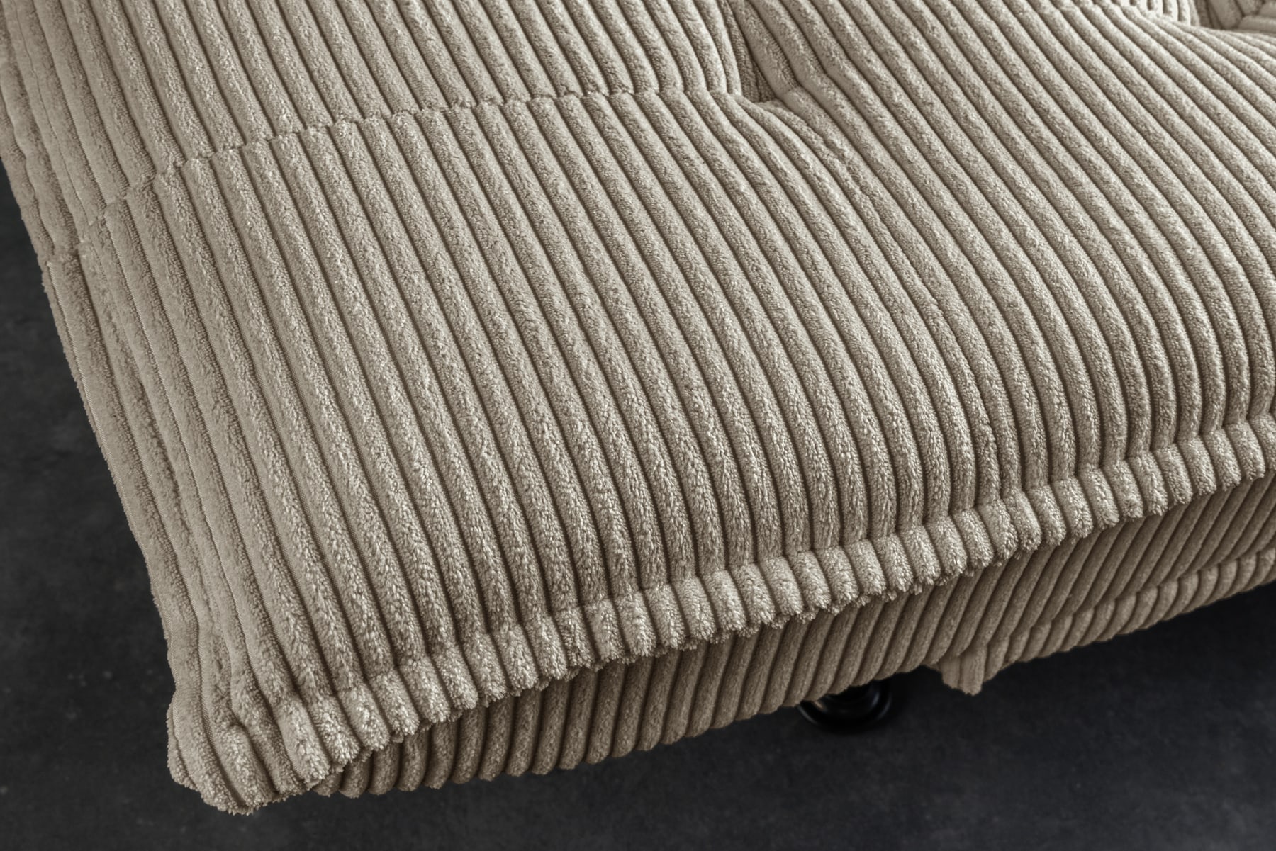 Modernes Schlafsofa JAZZ 190cm greige Cord 3-Sitzer Couch