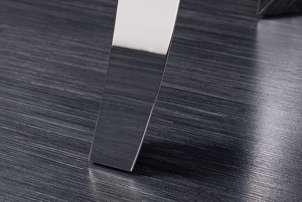Design Konsolentisch MODERN BAROCK 140cm schwarz anthrazit chrom Keramik Marmor