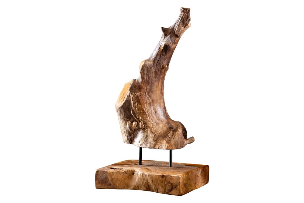 Massives Teakholz Ornament FLAME 30-40cm Treibholz Dekoration