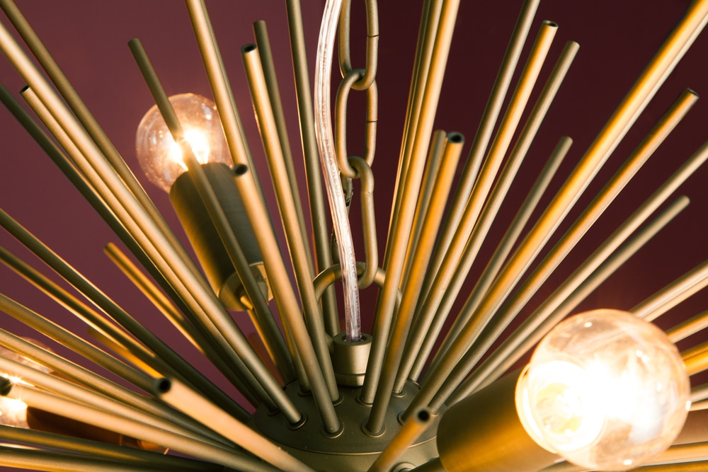 Elegante Hängeleuchte SUNLIGHT 50cm matt gold Hängelampe