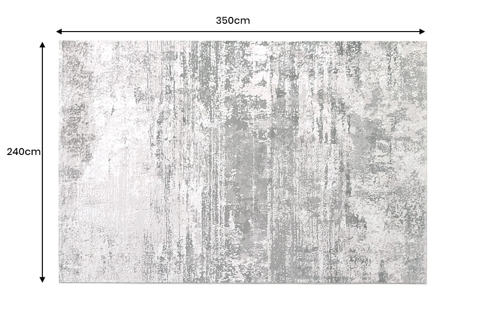 Design XXL Teppich MODERN ART 350x240cm beige braun Kurzflor Indoor-Teppich