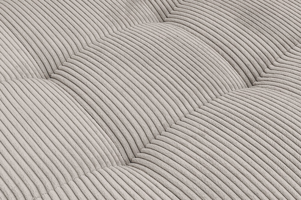 Moderne XXL Wohnlandschaft KENT 305cm greige Cord Bigsofa inkl. Hocker Federkern