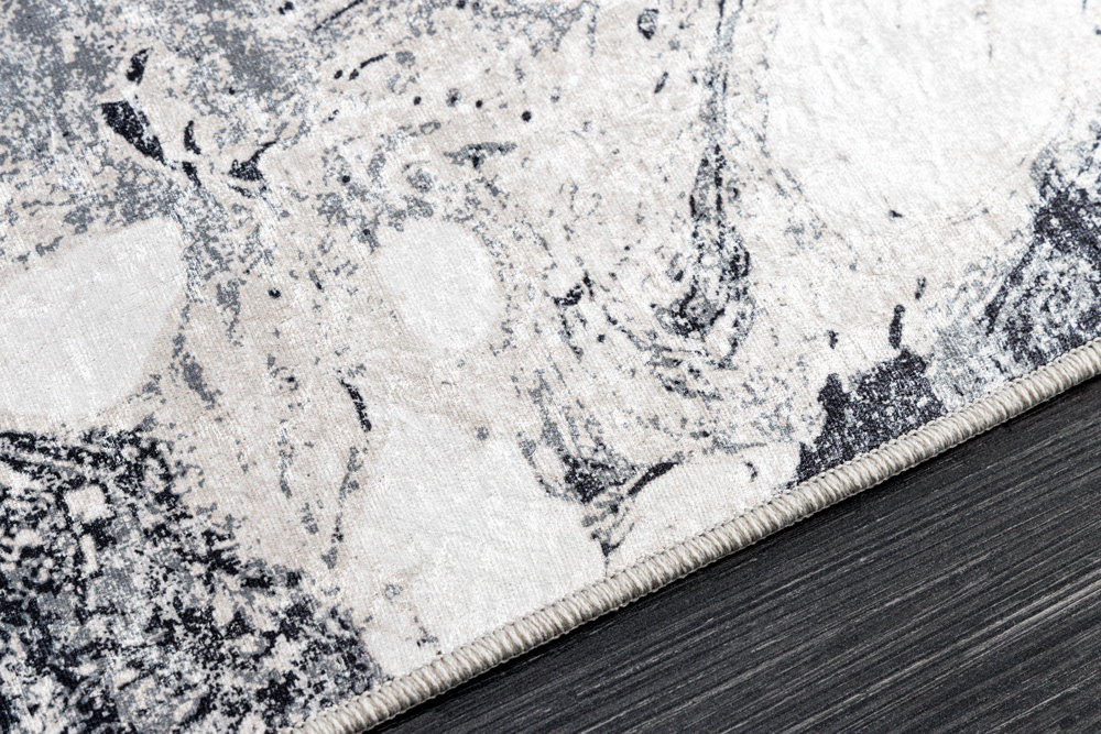 Design Teppich ART RUGS 230x160cm weiß grau Flachgewebe Indoor