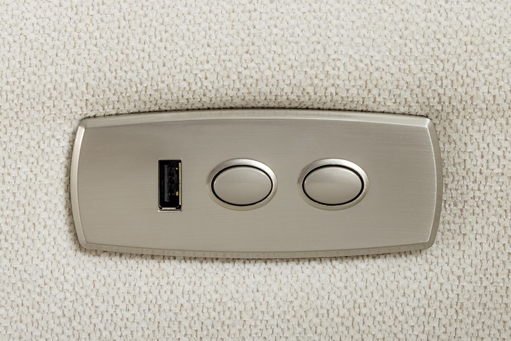 Elektrischer Kinosessel PRIORITY beige inkl. Kissen 360° drehbar mit USB-Anschluss