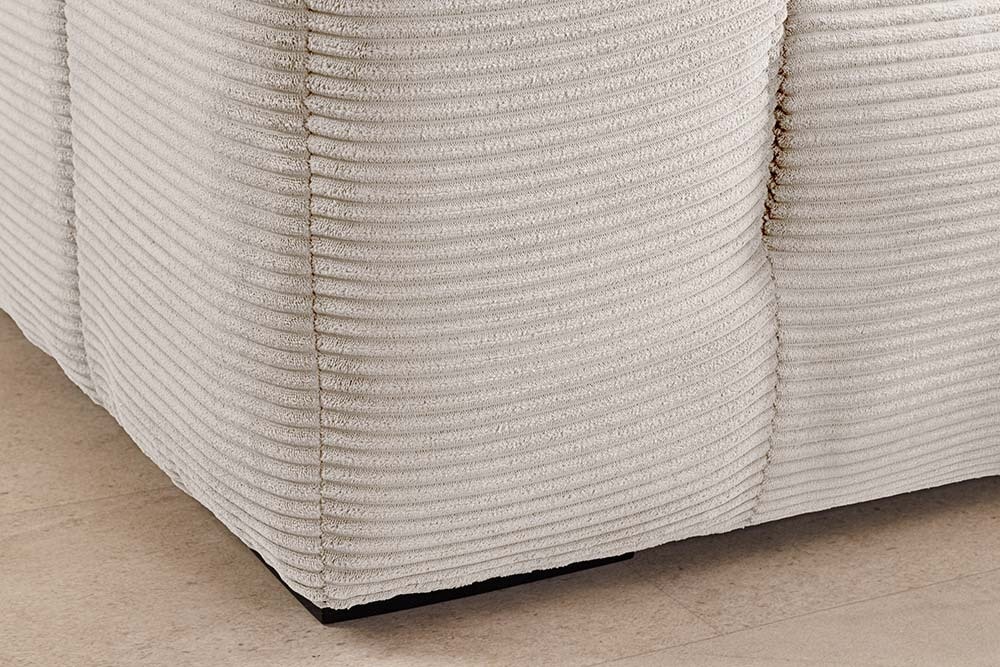 Modernes Sofa ZERO GRAVITY 240cm beige Cord 3-Sitzer Couch