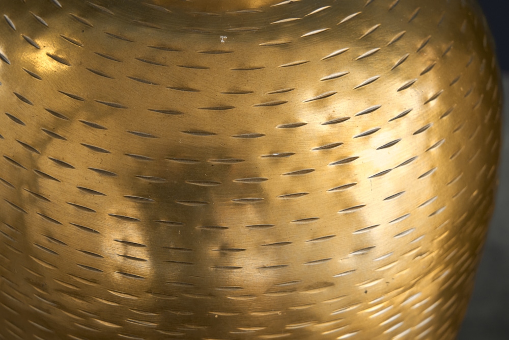 Elegantes Vasen 2er Set ORIENTAL 32cm gold im Rice Hammerschlag Design