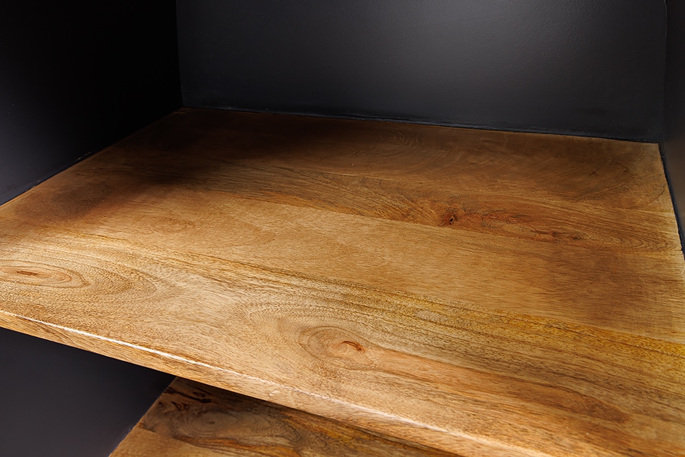 Massivholz Weinregal SEVEN SEAS 180cm anthrazit natur Mango Flaschenregal