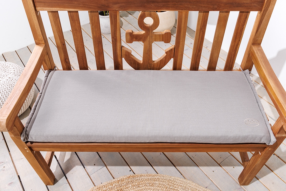 Outdoor Kissen ROG 45x110cm taupe Sitzkissen Polster-Auflage für 2-Sitzer Bank