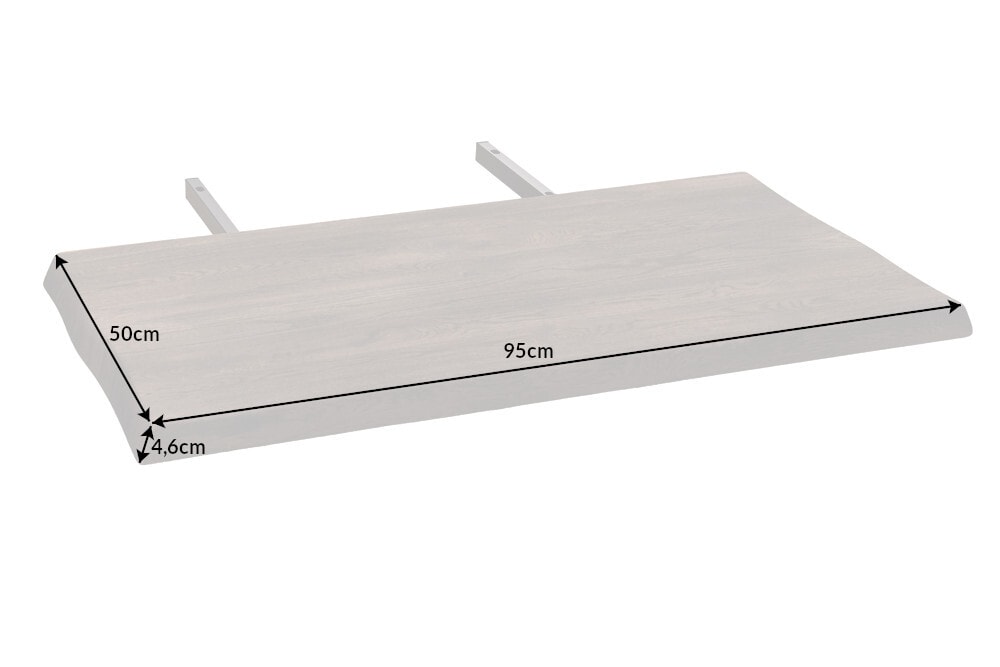 2er Set Ansteckplatten WILD OAK 50cm smoke finish Wildeiche Verlängerung Baumkante
