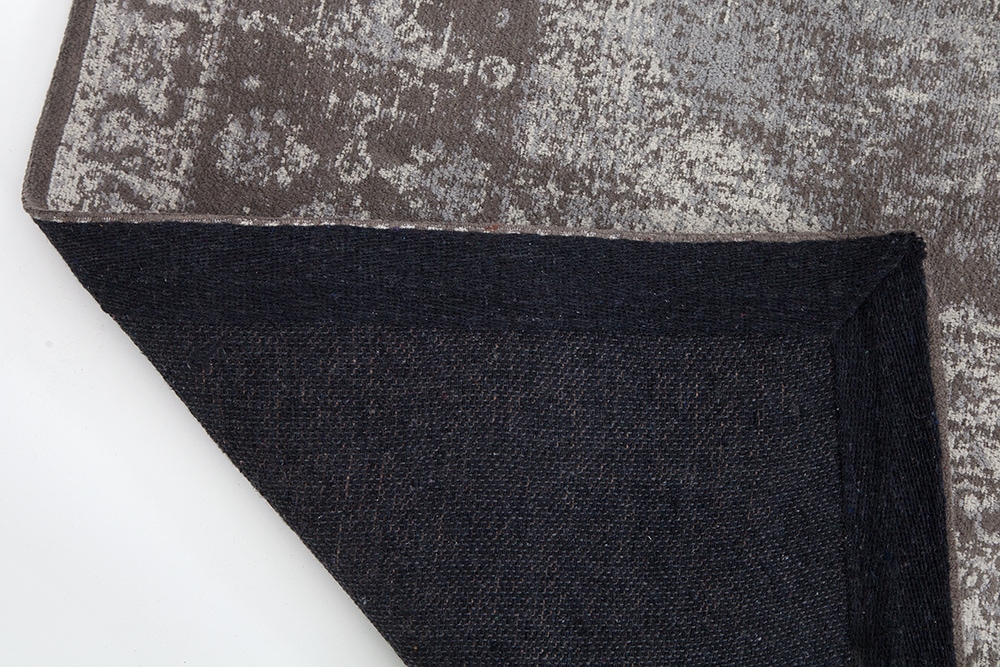 Orientalischer Baumwoll-Teppich PURE UNIQUE 240x160cm hellgrau geometrische Muster