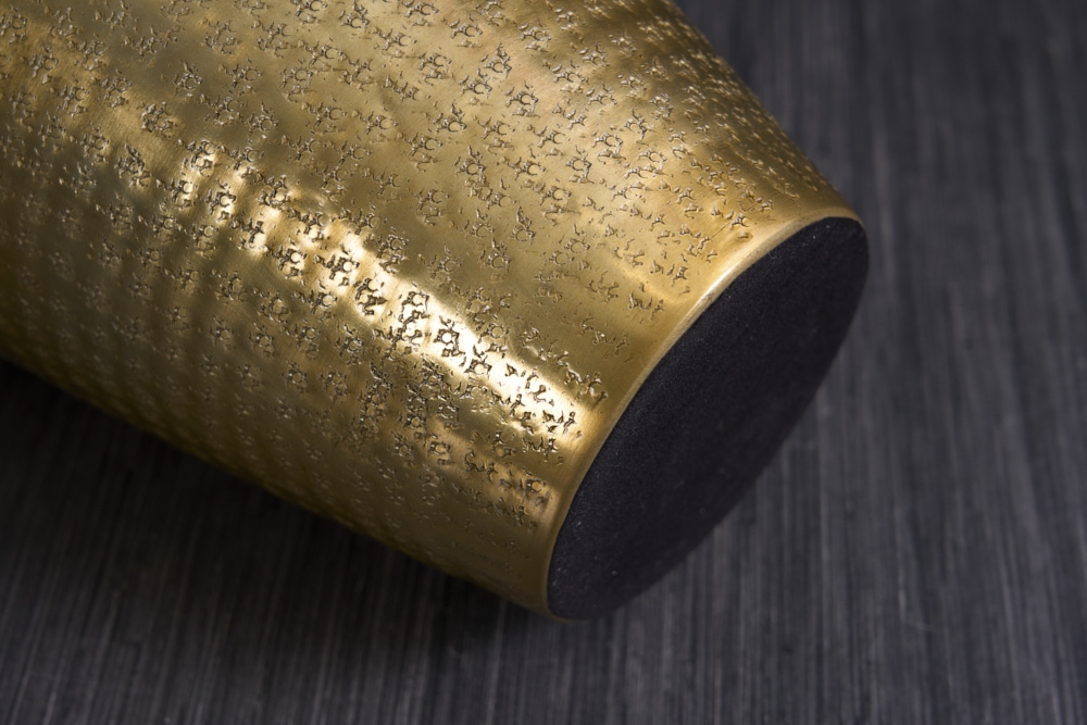 Elegante Vase ORIENTAL 50cm gold im Wild Hammerschlag Design