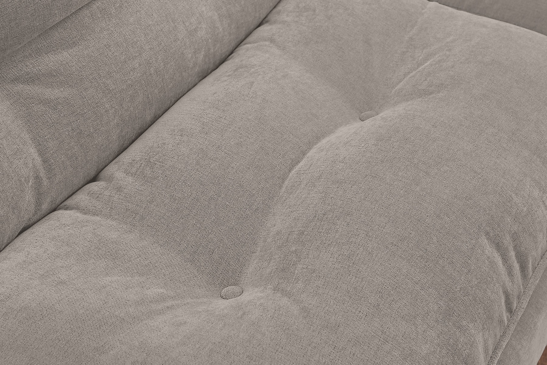 Modernes Schlafsofa COCOONING 190cm beige Chenillestoff 3-Sitzer Couch
