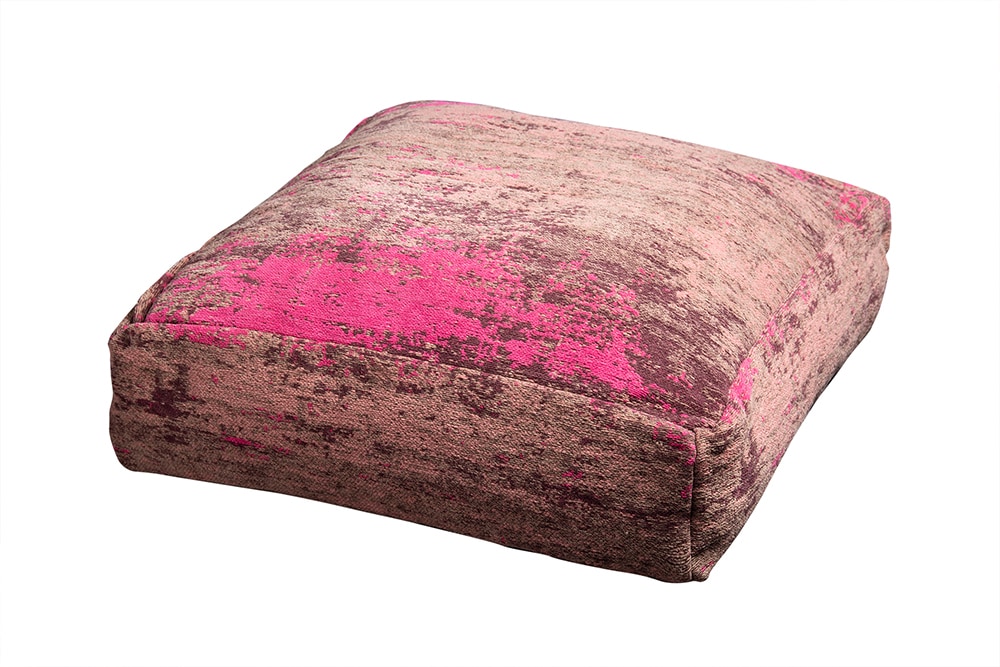 Design Bodenkissen XL MODERN ART 70cm rot pink abstraktes Muster Sitzpouf