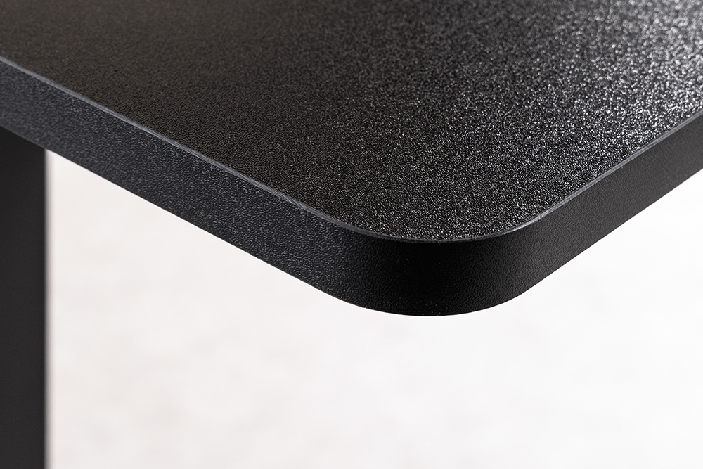 Höhenverstellbarer Schreibtisch BLACK DESK 140cm anthrazit schwarzes Metallgestell