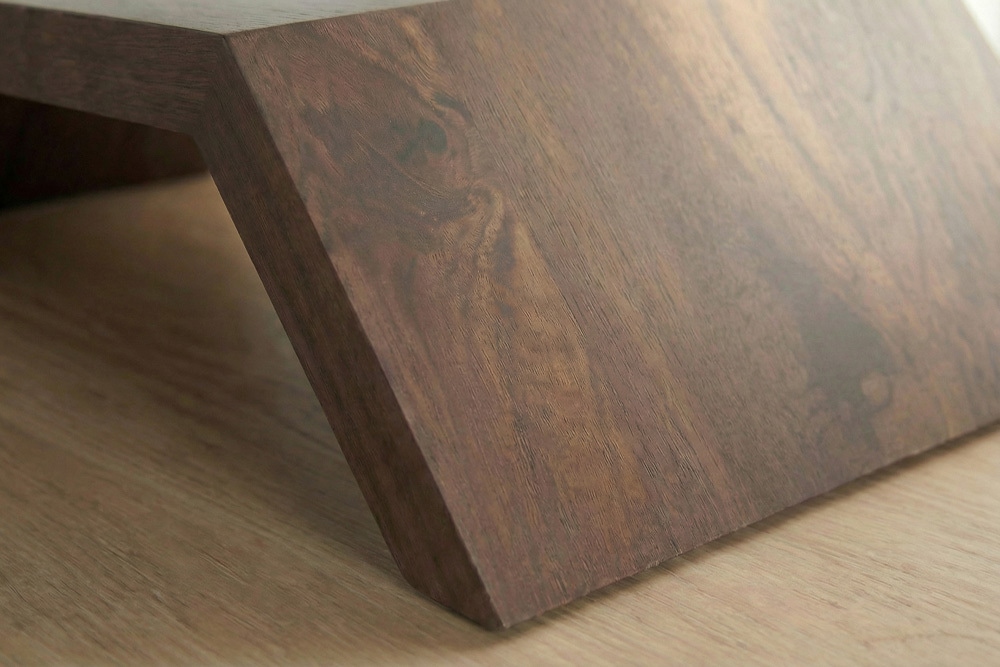 Massiver Monitorständer GATSBY 50cm braun Mangoholz Bildschirmständer Erhöhung