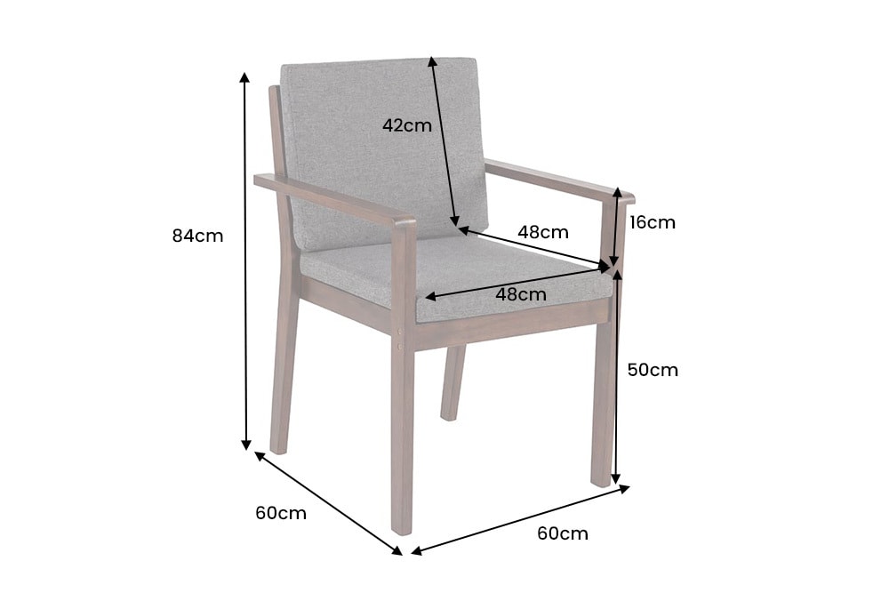 Outdoor Gartenstuhl KOPENHAGEN anthrazit braun Akazie honey finish inkl. Kissen stapelbar