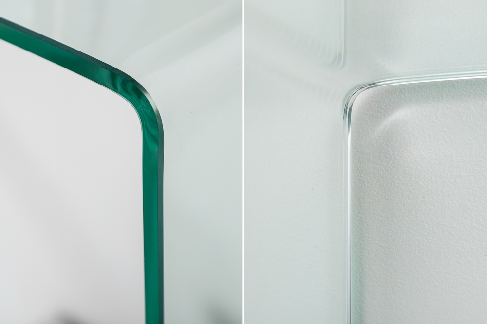 Extravaganter Glas Konsolentisch FANTOME 100cm transparent Schreibtisch Ganzglastisch
