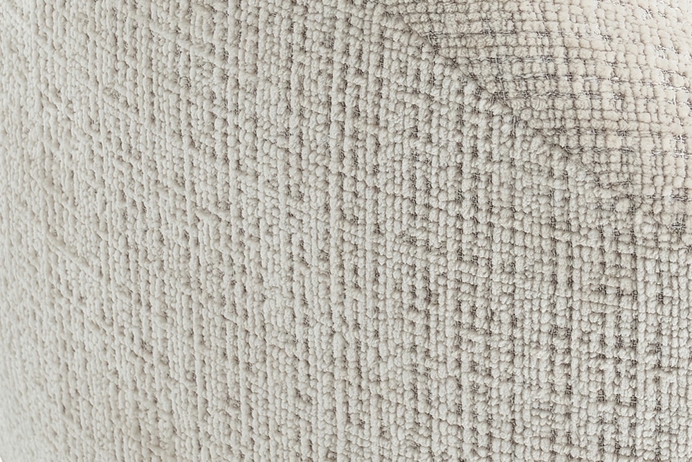 Drehbarer Design Sessel ALPINE beige Chenille Cremona 360° mit Armlehnen