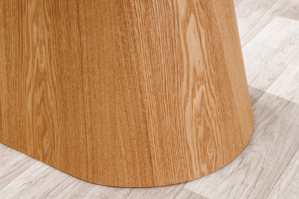 Design Esstisch UNIQUE 200cm weiß Eiche Keramik Marmor Säulenfuß