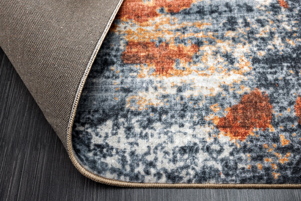 Design Teppich MODERN ART 230x160cm grau kupfer Kurzflor Indoor-Teppich