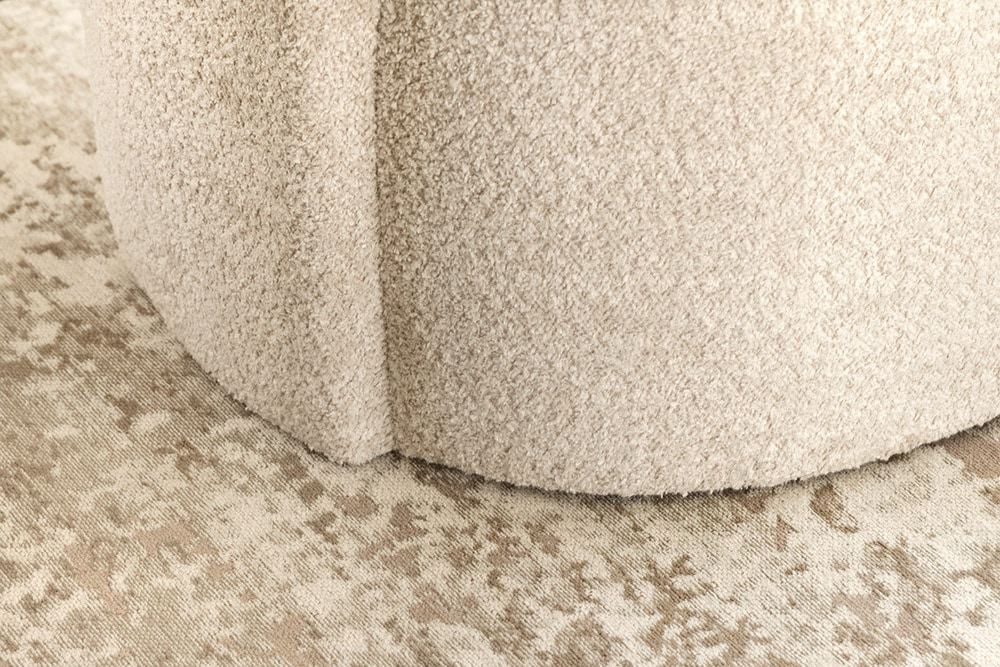 Extravagantes Sofa ELEMENTAL 180cm champagner beige Feinstrick Bouclé 2-Sitzer