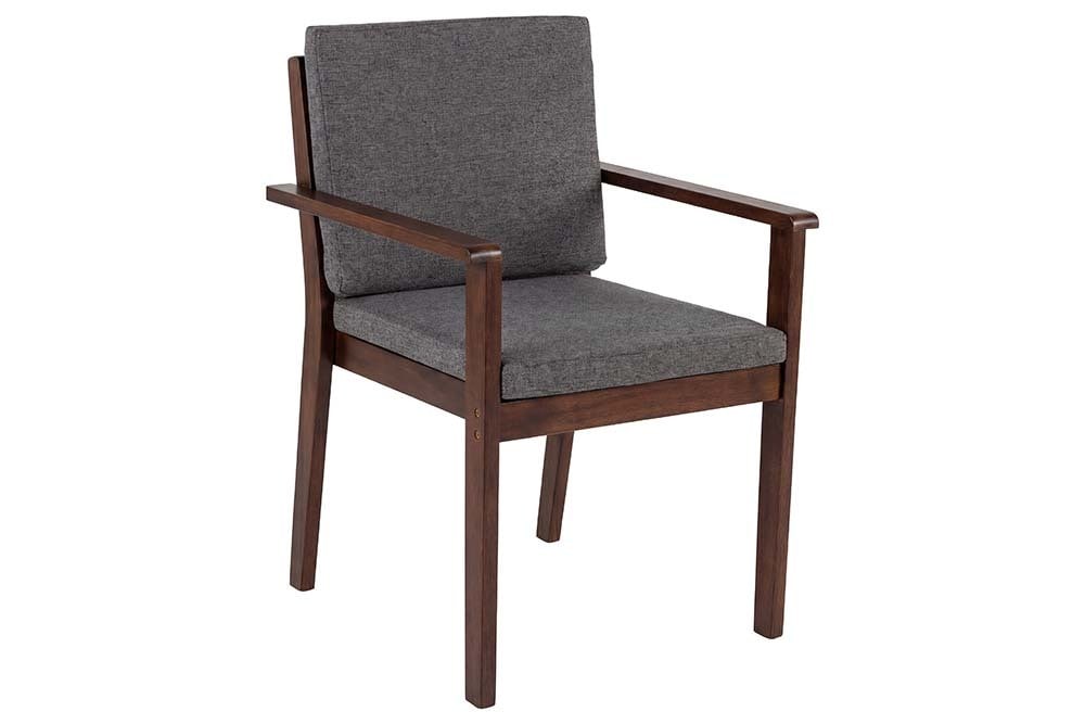 Outdoor Gartenstuhl KOPENHAGEN anthrazit braun Akazie honey finish inkl. Kissen stapelbar