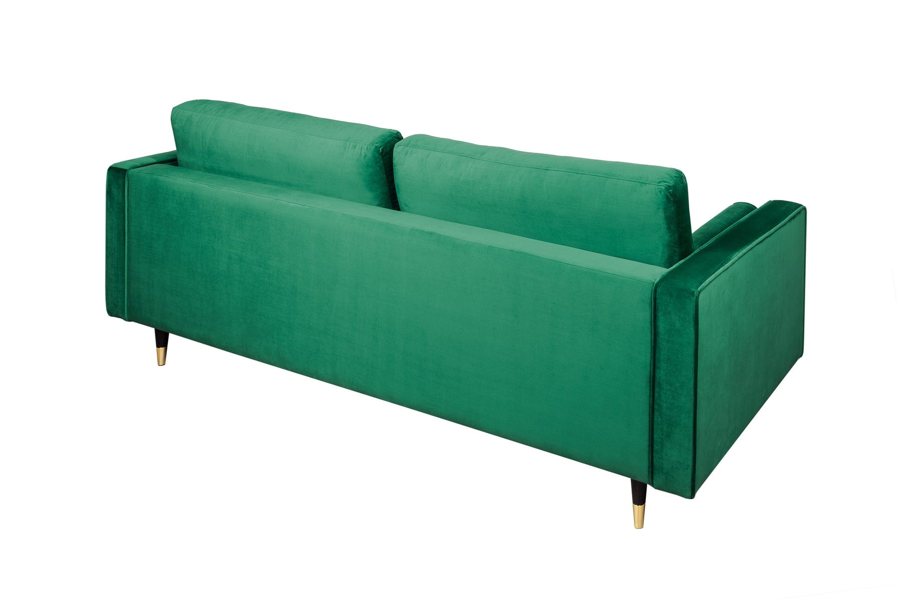 Design 3-Sitzer Sofa COZY VELVET 220cm smaragdgrün Samt Federkern Lounge