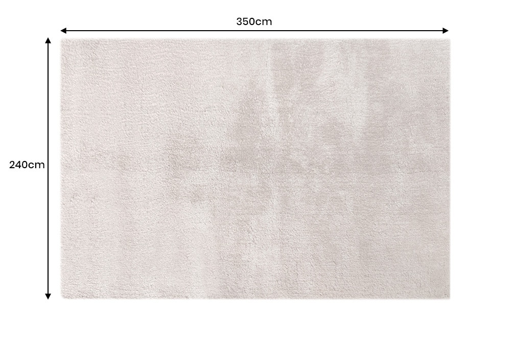 Design XXL Teppich CLOUD 9 350x240cm creme Hochflor Indoor-Teppich