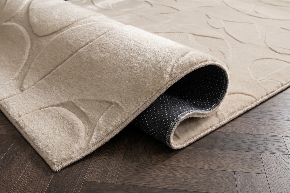 3D Hochflor Teppich LUNA 300x230cm beige Hoch-Tief-Effekt Indoor-Teppich