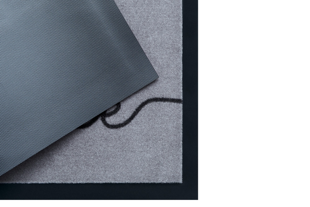 Strapazierfähige Fußmatte CLEAN WELCOME 75x45cm grau Fußabtreter Modern Design