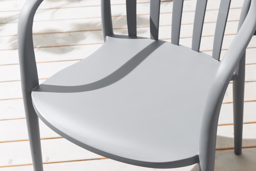 In- und Outdoor Gartenstuhl STUDIO ITALIA anthrazit stapelbar wetterfest