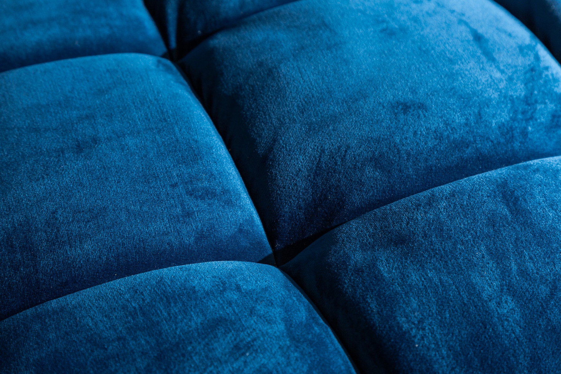 Design 3-Sitzer Sofa COZY VELVET 220cm petrol blau Samt Federkern Lounge