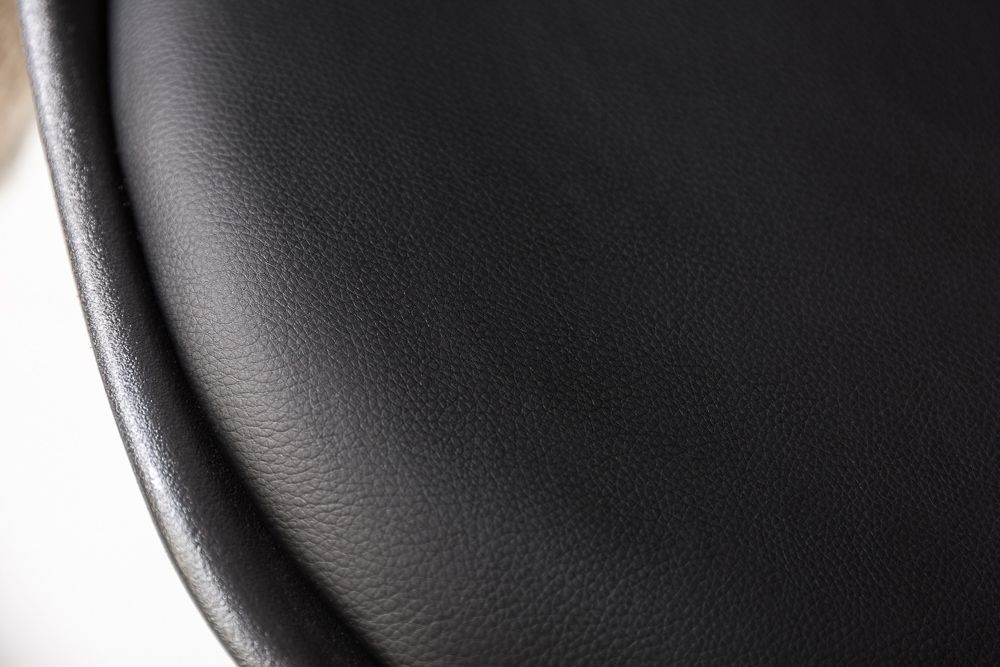 Design Stuhl SCANDINAVIA MEISTERSTÜCK schwarz goldene Beine
