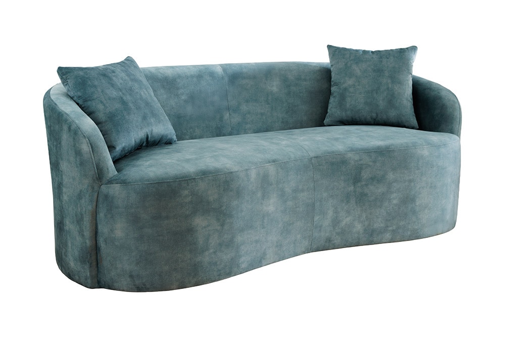 Extravagantes Sofa ELEMENTAL 180cm petrol Samt 2-Sitzer Couch mit Federkern