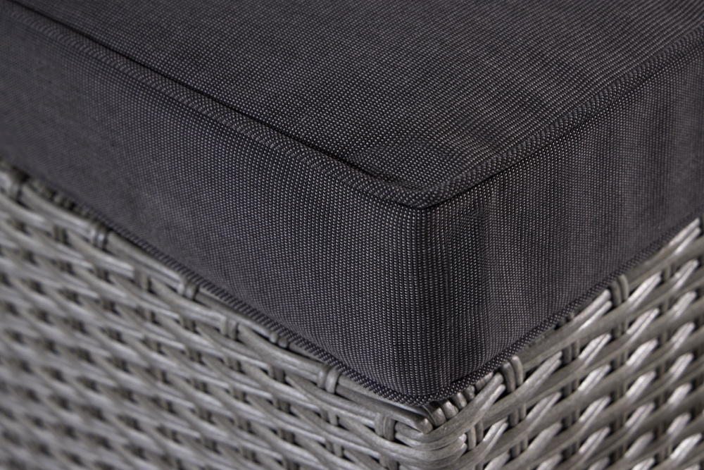 Outdoor Gartenlounge Set XXL MODULAR grau Polyrattan Sitzgruppe wetterfest inkl. Kissen