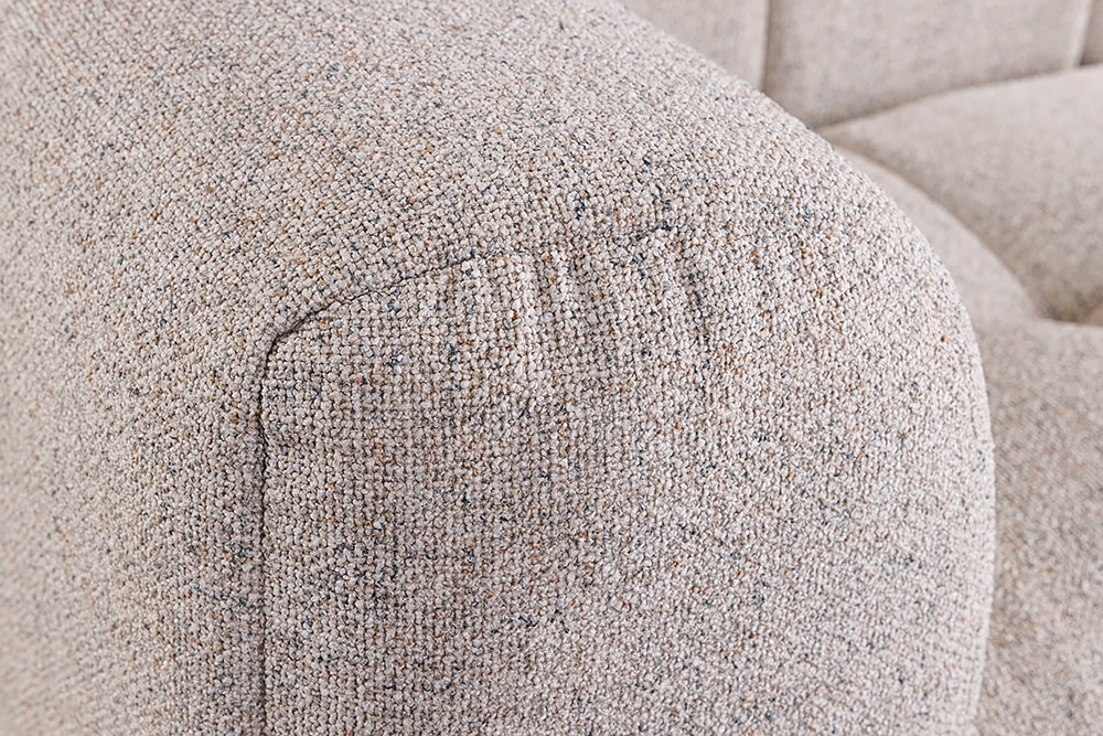 Modernes Ecksofa ZERO GRAVITY 240cm graphit beige Strukturstoff 3-Sitzer Couch