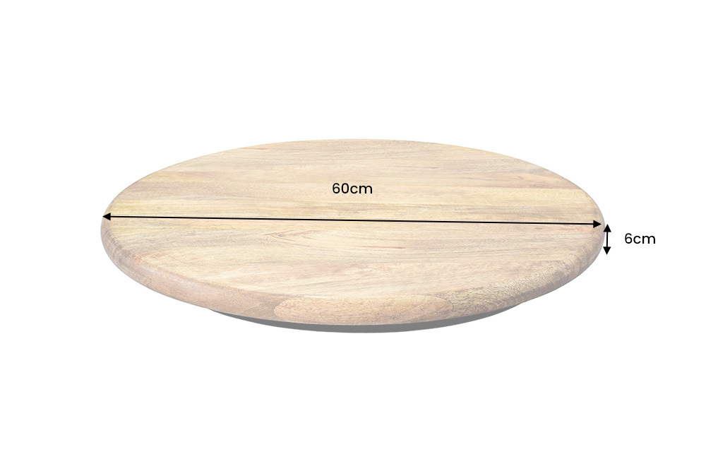 Massiver Drehteller SERVANT 60cm natur Mangoholz drehbare Servierplatte rund » Jetzt kaufen