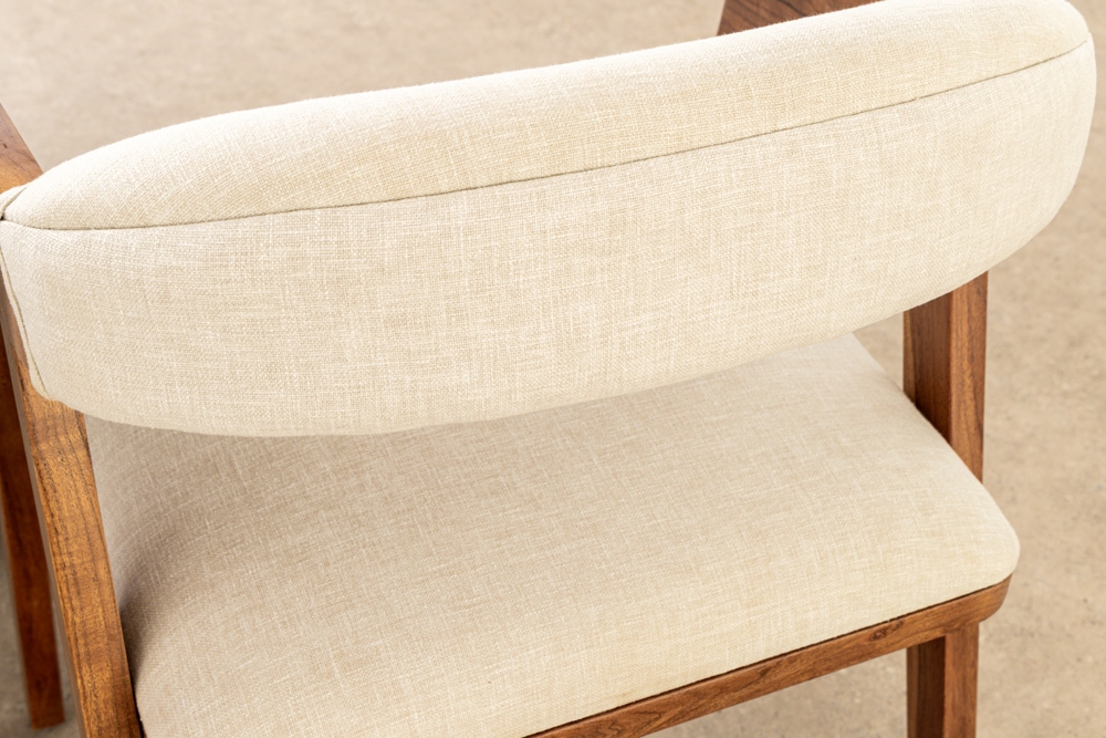 Design Stuhl MAMMUT beige natur massives Akazienholz honey finish