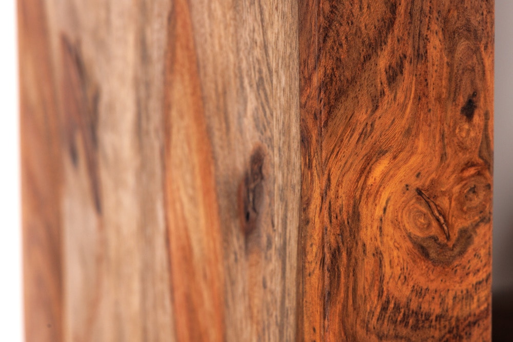 Massives Regal MAKASSAR 180cm Sheesham Holz smoke finish 8 Fächer handmade