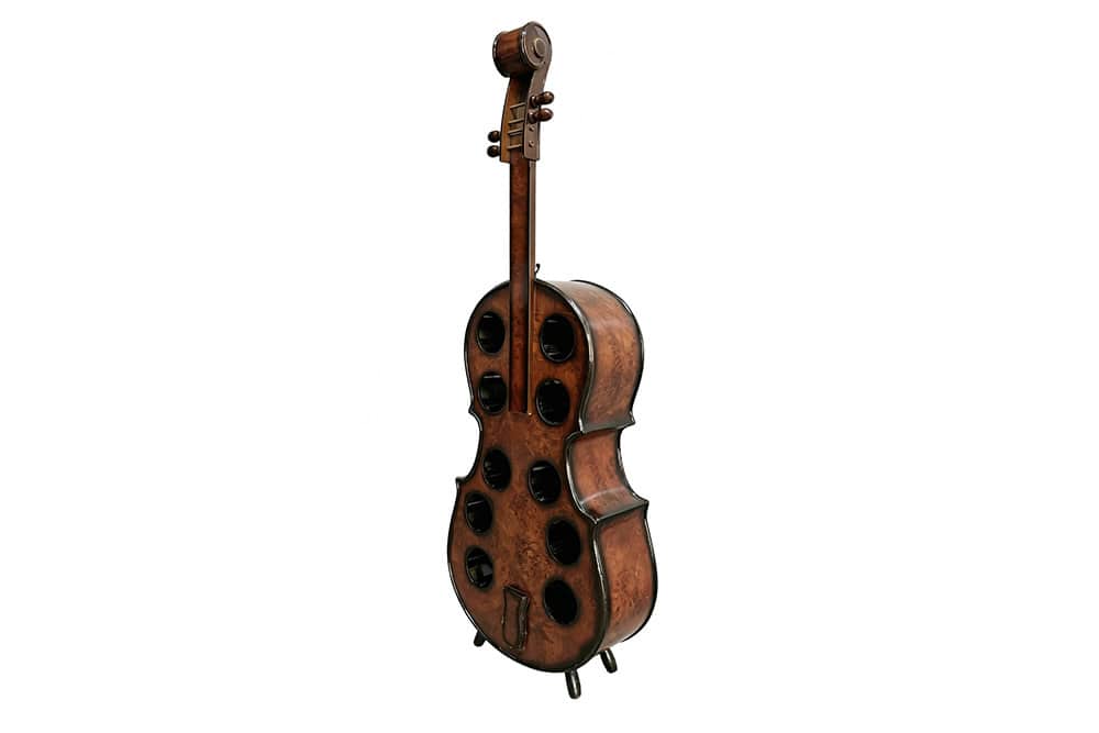 Extravagantes Weinregal CELLO 133cm braun Tannenholz für 10 Flaschen