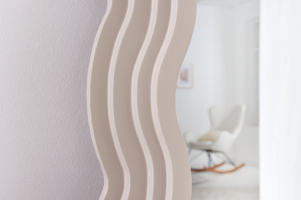 Design Wandspiegel WAVE 160cm greige
