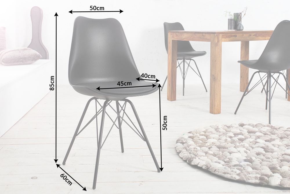 Retro Stuhl SCANDINAVIA MEISTERSTÜCK schwarz